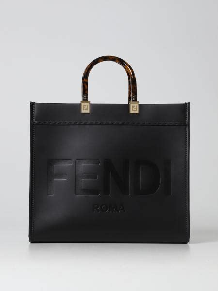 fendi borsa shopping nera|farfetch borse fendi.